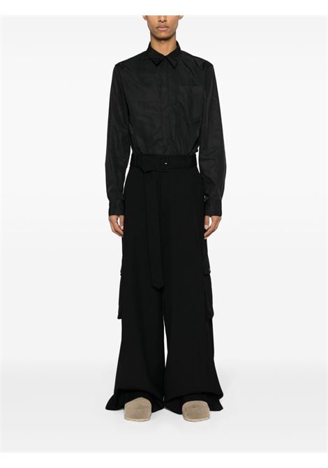 Black wide-leg trousers - men DRIES VAN NOTEN | 2410209418053900